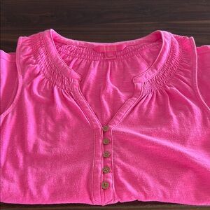 Lilly Pulitzer Pink Tank Button-Down